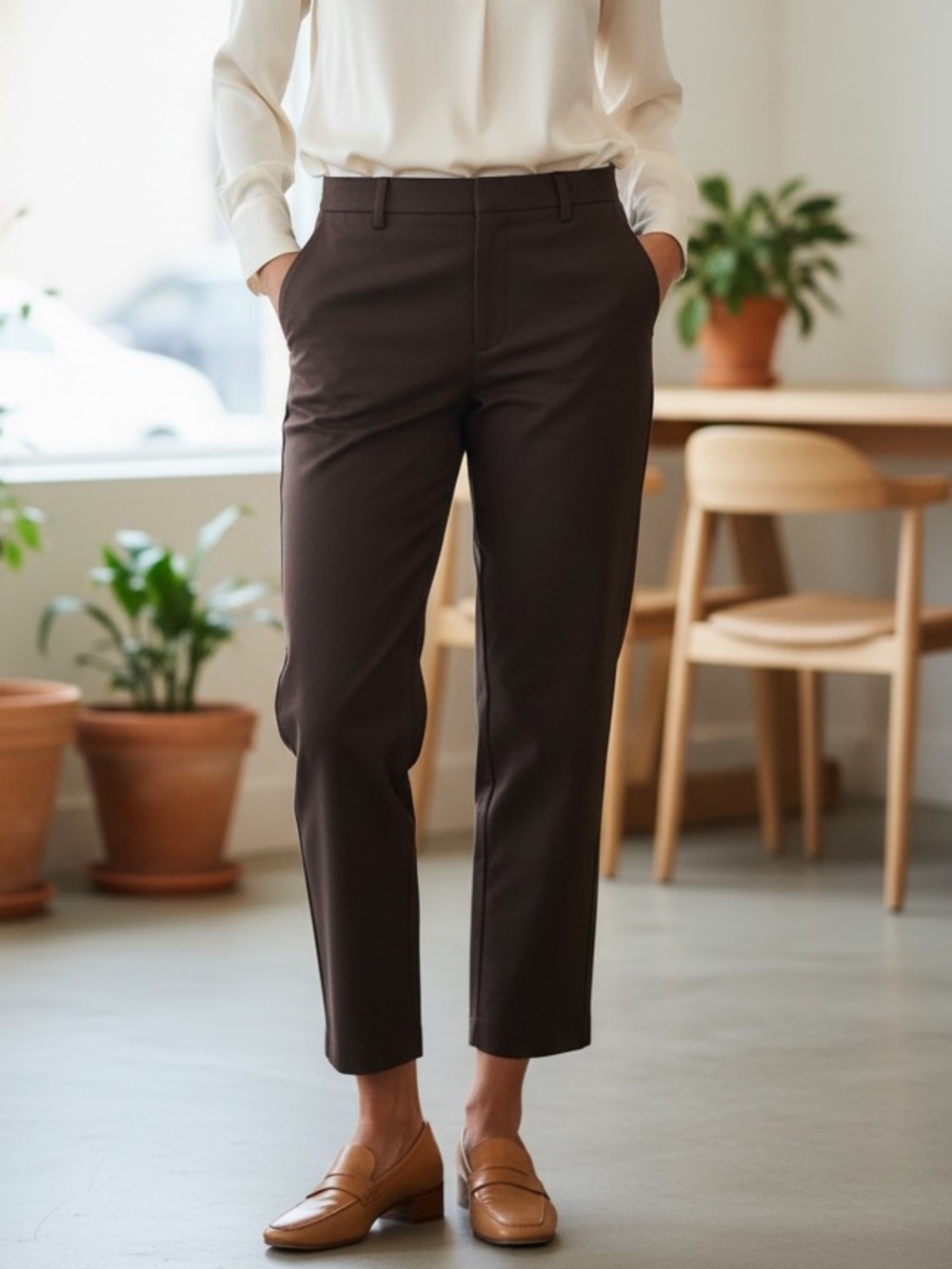 Wit & Wisdom Cropped Straight-Leg Black Dress Pants sz 14P